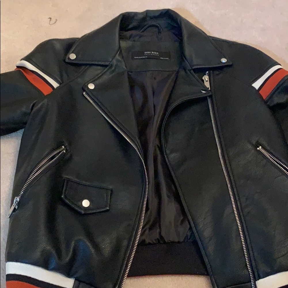Zara vintage leather jacket